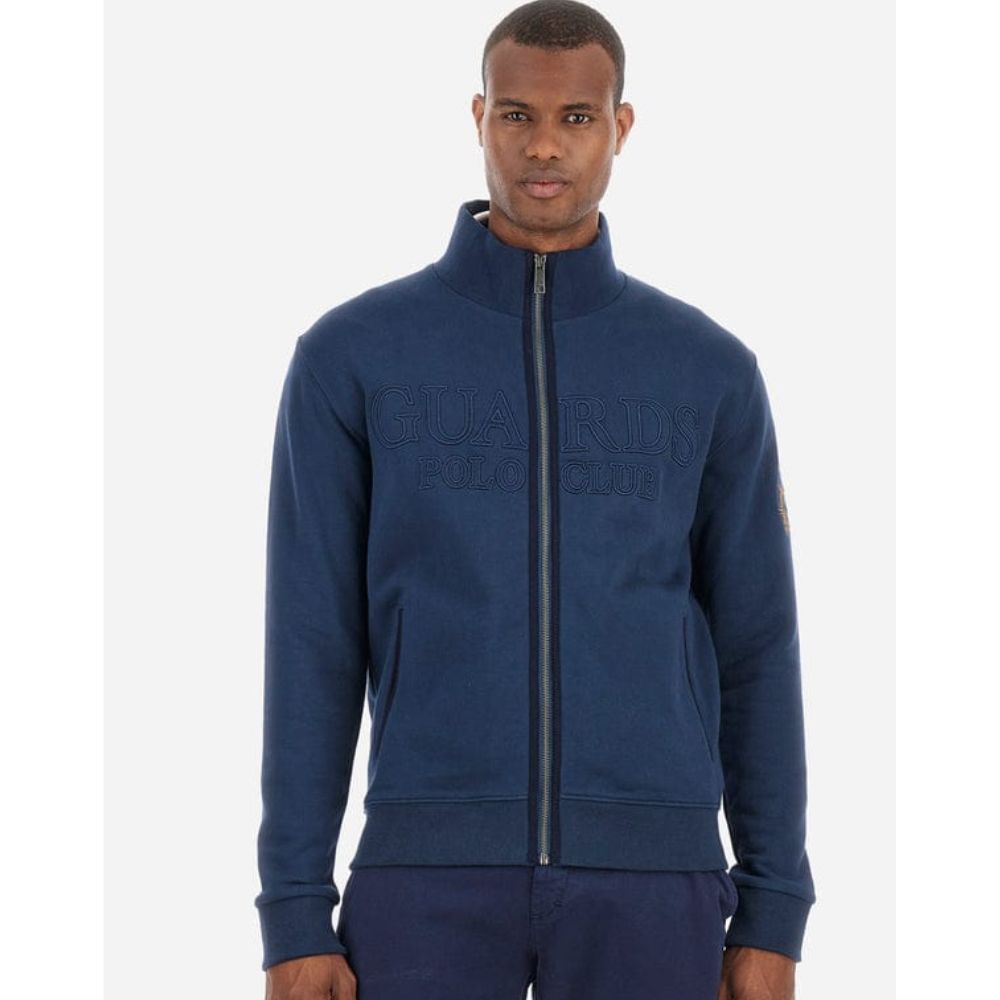 LA MARTINA REGULAR-FIT NAVY MEN COTTON SWEATSHIRT